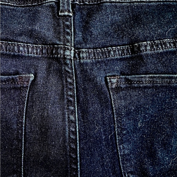 VERO MODA Jean Long Shorts Dark Blue 5 Pkts Zip Strtch NWT Sz L - Picture 8 of 11